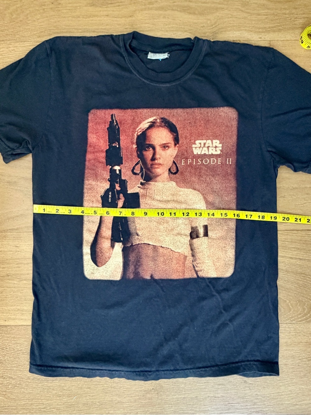 Star Wars Episode II Padme Amidala T-Shirt Black Medium Sci-Fi Movie 2002 Y2K - Picture 5 of 6